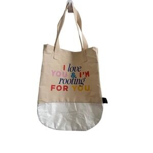 I Love You And I'm Rooting For You Canvas Tote Encouragement Giftable Friend